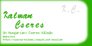 kalman cseres business card